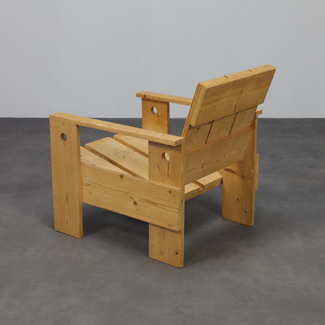 Crate Lounge Chair, In The Style Of Gerrit Rietveld, 1980s. image 6