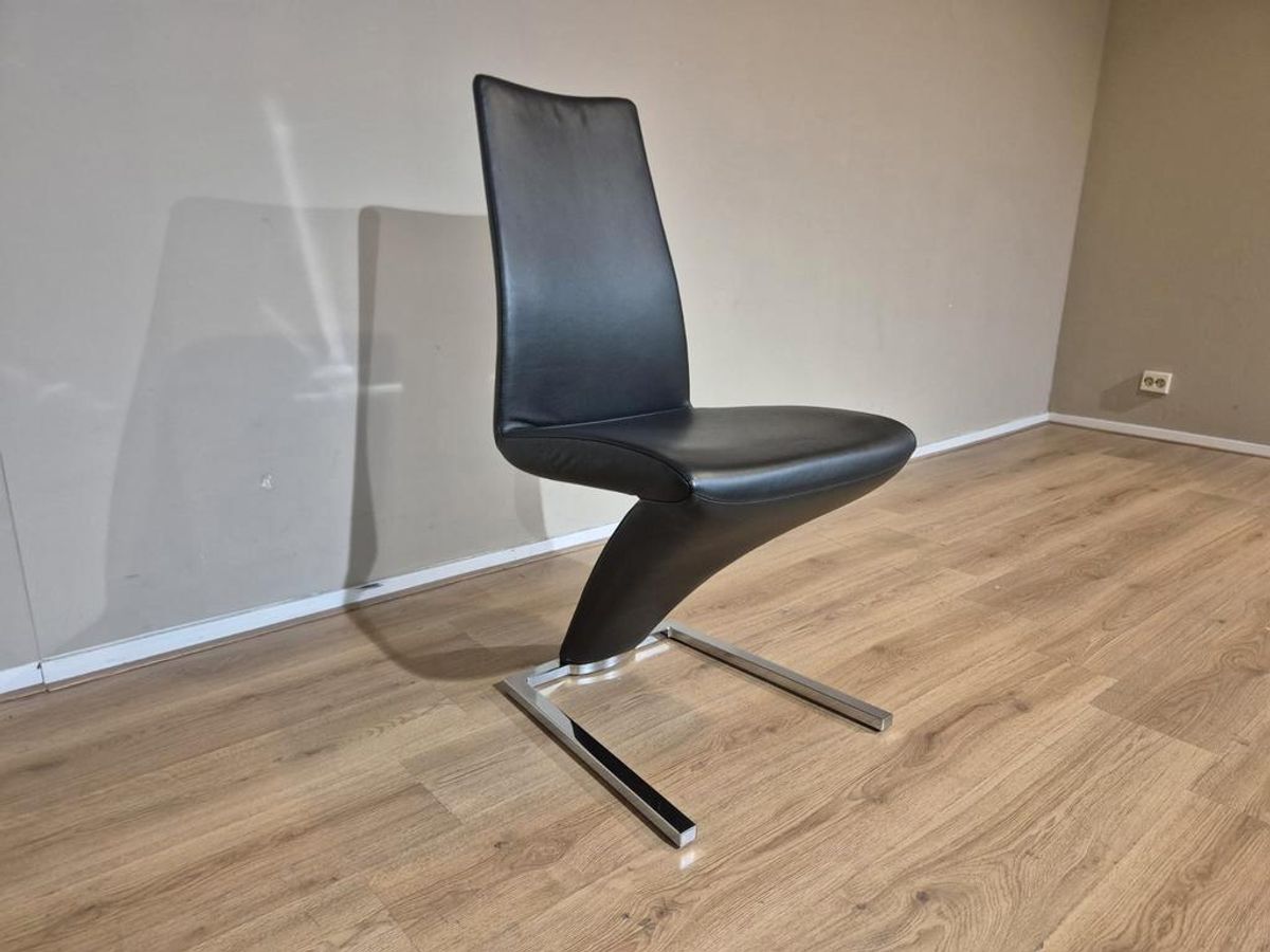 4x Rolf Benz 7800 - Eetkamerstoelen - Nieuwstaat - Zwart-wit image 22