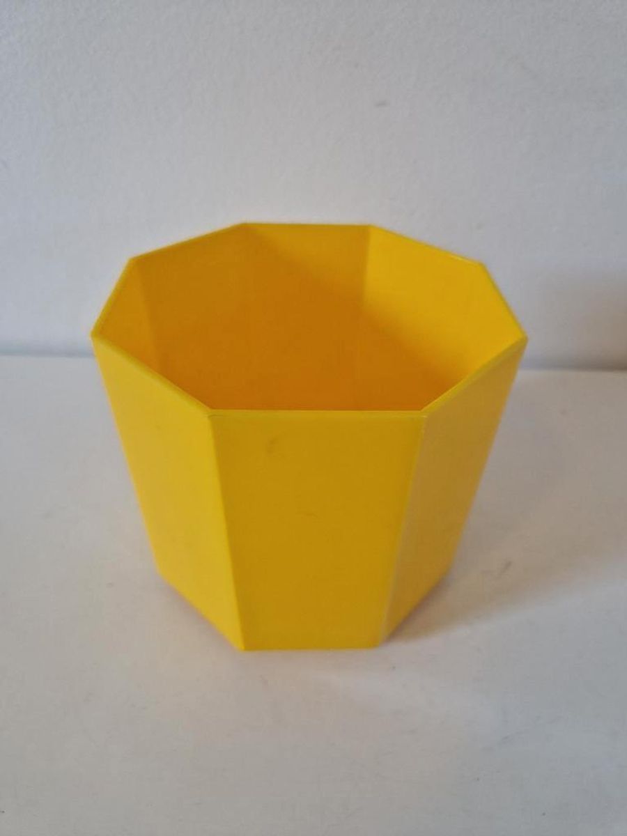 Jaren 70 Kunststof Vintage Bloempot Retro Pot Gele Bloempot image 2