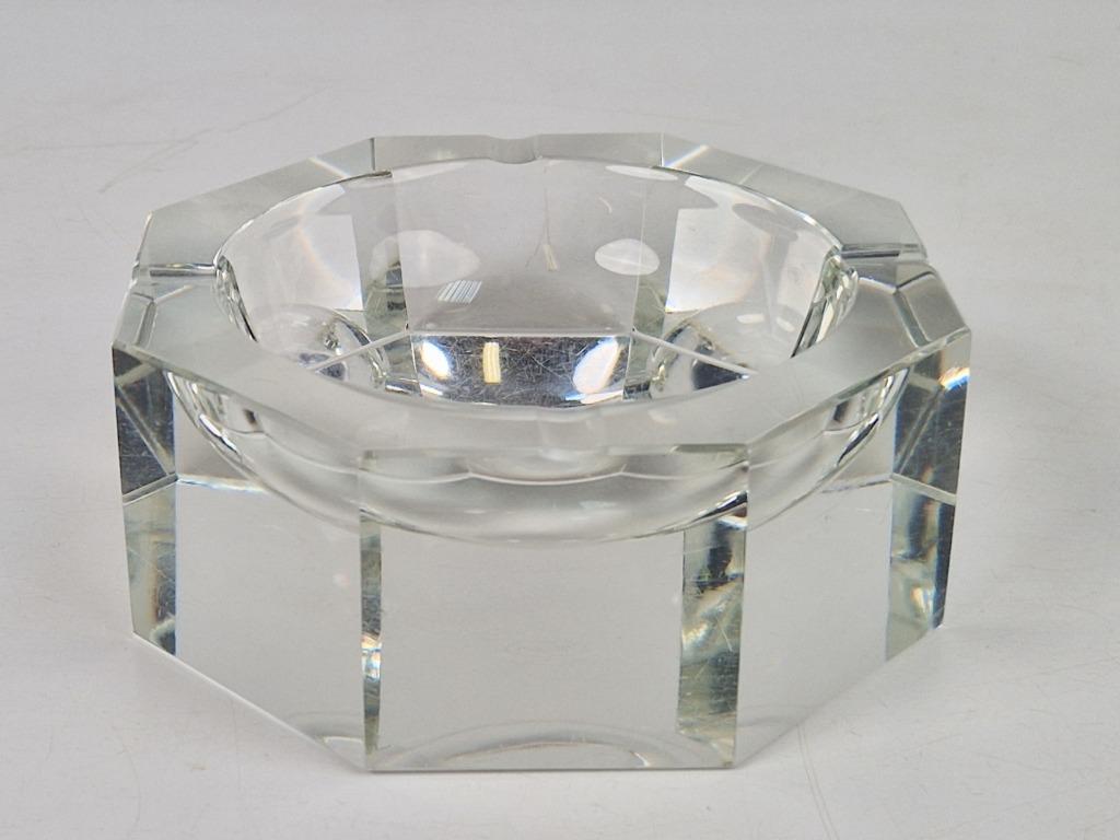 Mid-century Moser Kristallen Asbak Gemerkt ‘50 Kristal Rare image 9