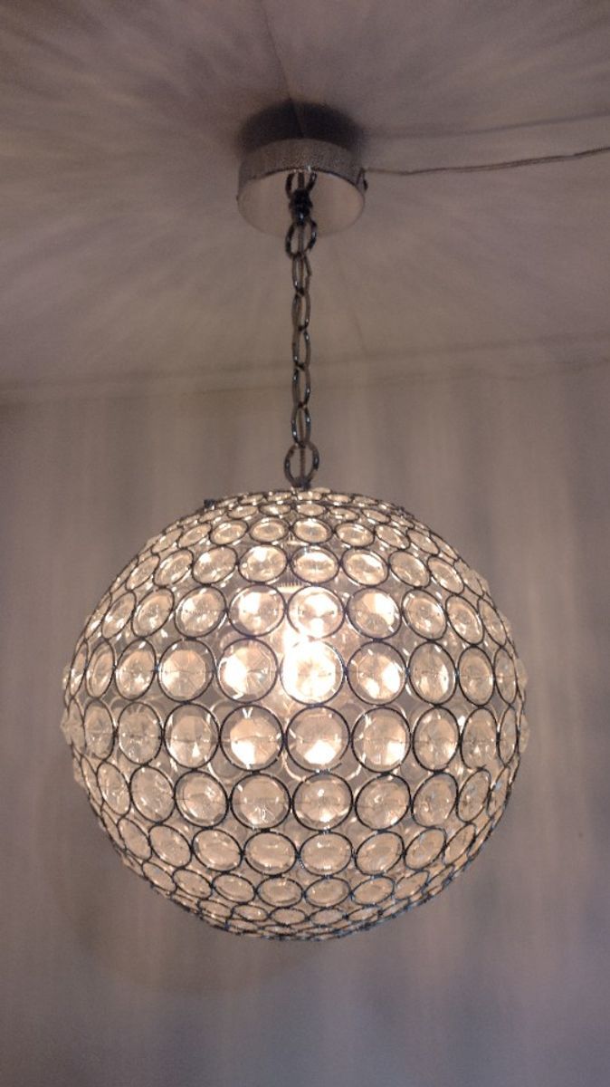 Vintage Hanglamp Met Kristal Glas image 3