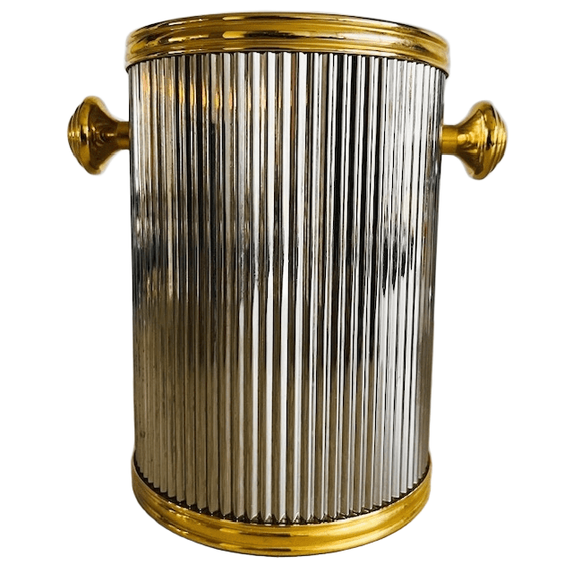 Vintage Verzilverde Wijnkoeler 1970’s Hollywood Regency image 2