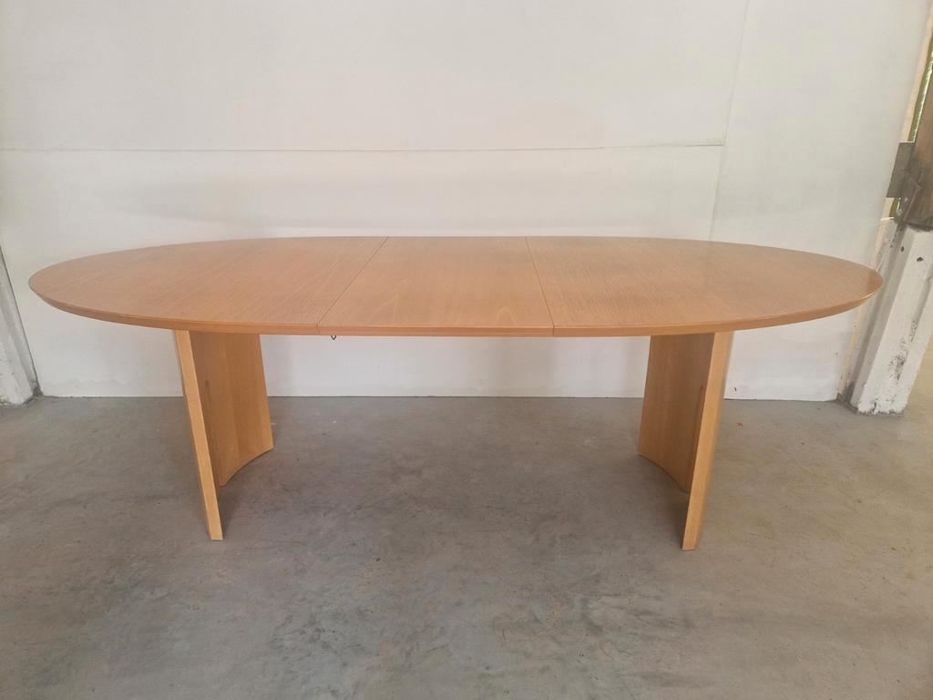 Vintage Massief Houten Ovale Uitschuifbare Eettafel Design image 2