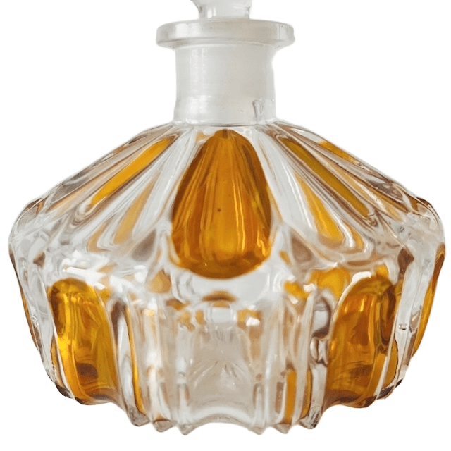 Artdeco Stijl Parfumfles Persglas Amber Transparant 1950’s image 5