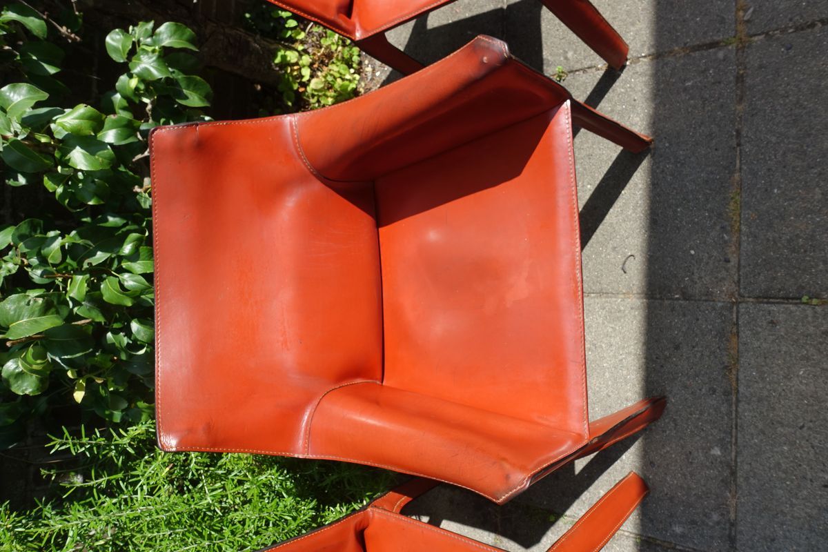 Mario Bellini Diner Chairs Cassina 1970’s Cab 412 & 413 image 9