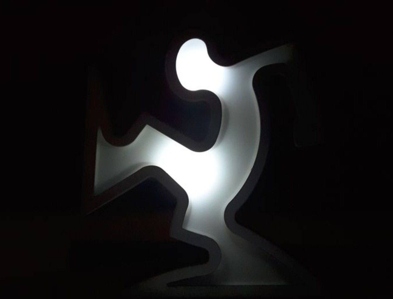 Keith Haring La Linea Lamp Osvaldo Cavandoli Zilver (nieuw In Originele Verpakking) image 8