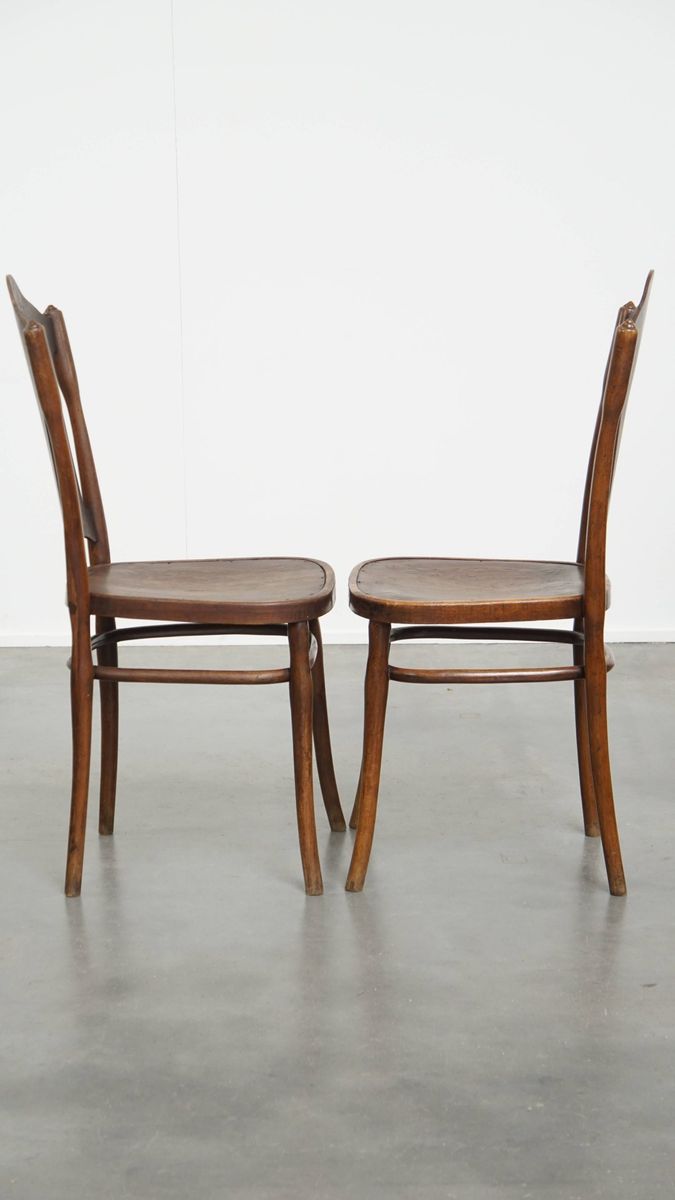 Set Van 2 Originele Jacob En Josef Kohn Bentwood Thonet Design Stoelen Uit Begin 20e Eeuw image 2