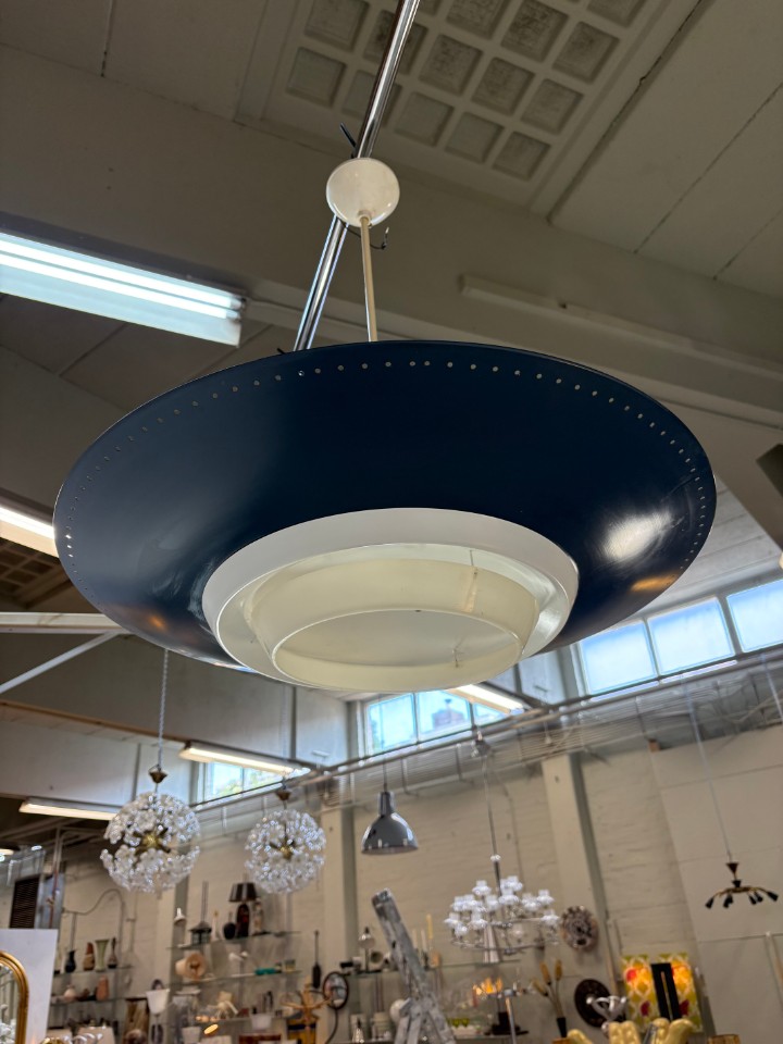 Grote Blauw-witte Louis Kallf Philips Plafondlamp image 8