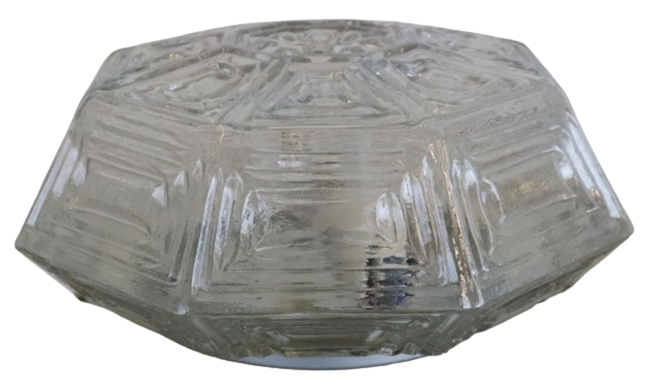 Vintage Nos Hexagon Plafondlamp Plafonniere Glas image 11