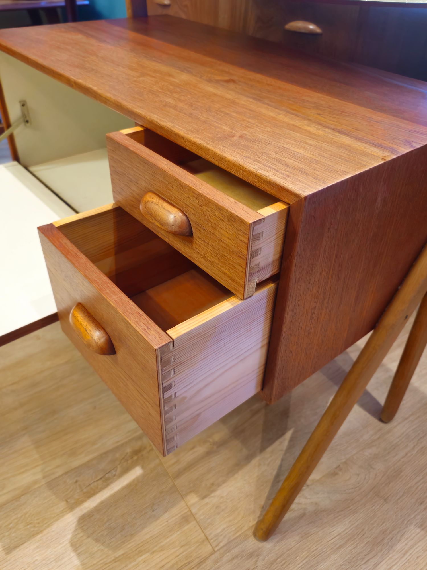 Vintage Deense Make-up Kaptafel Spiegel Make Up Opmaak Tafel image 10
