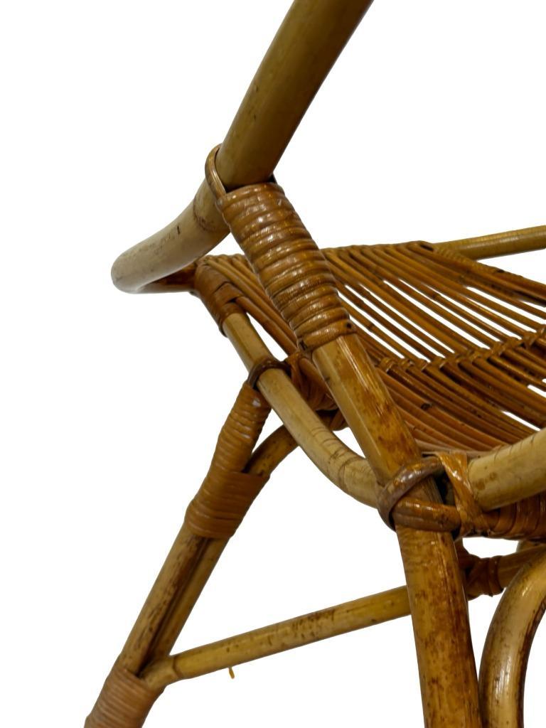 Vintage Set Van 4 Rotan Fauteuils Rohe Noordwolde 1960 image 23