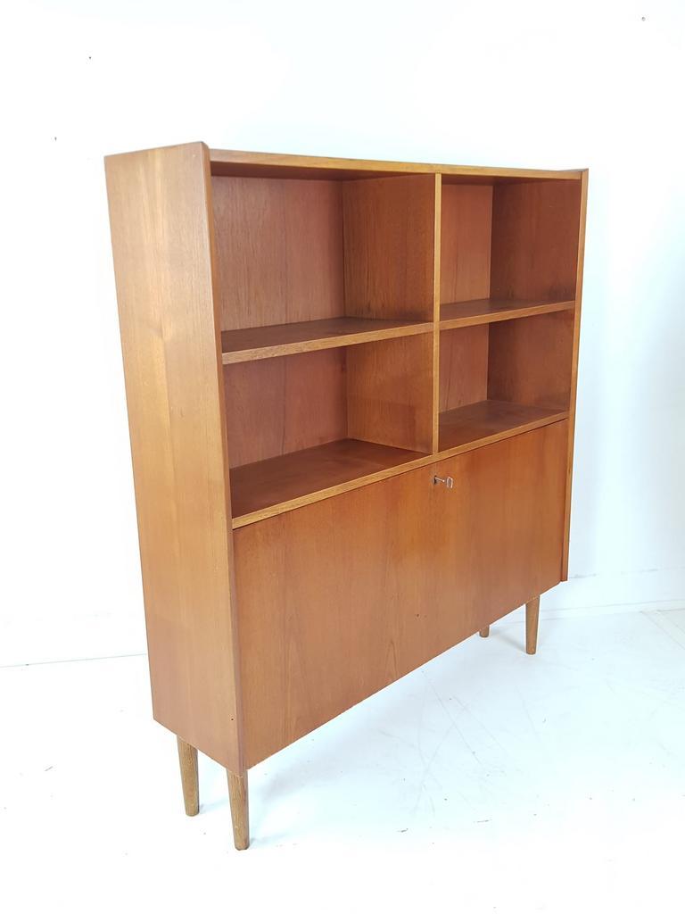Vintage Deense Klep Kast | Wandkast | Teak Fineer image 8