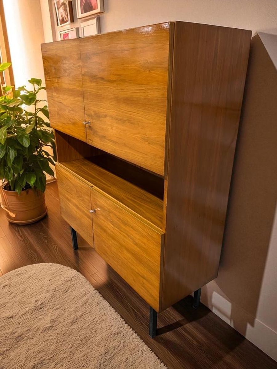 Vintage Halfhoge Kast / Leggerkast / Opbergkast image 2