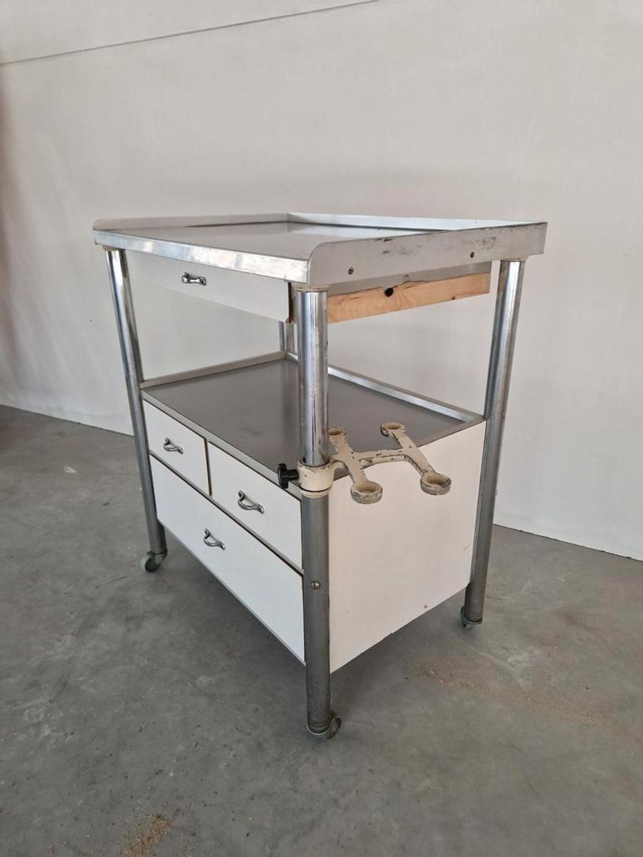 Vintage Bauhaus Stijl Tandarts Trolley image 6