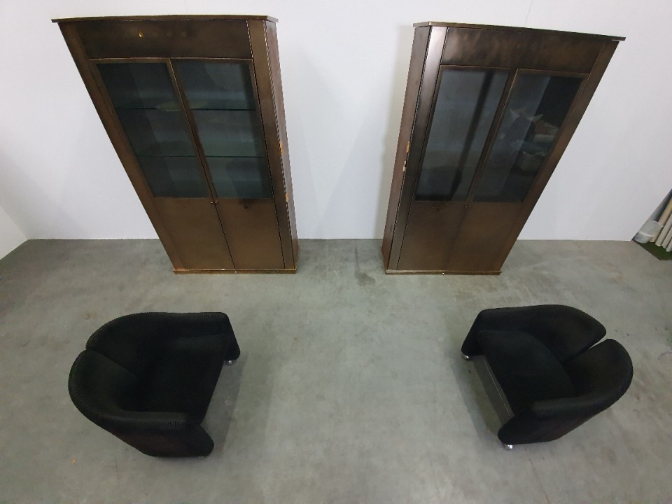 Vintage Eugenio Gerli Tecno "142" Fauteuils, Jaren 60, Italië Mobiel Corduroy image 11