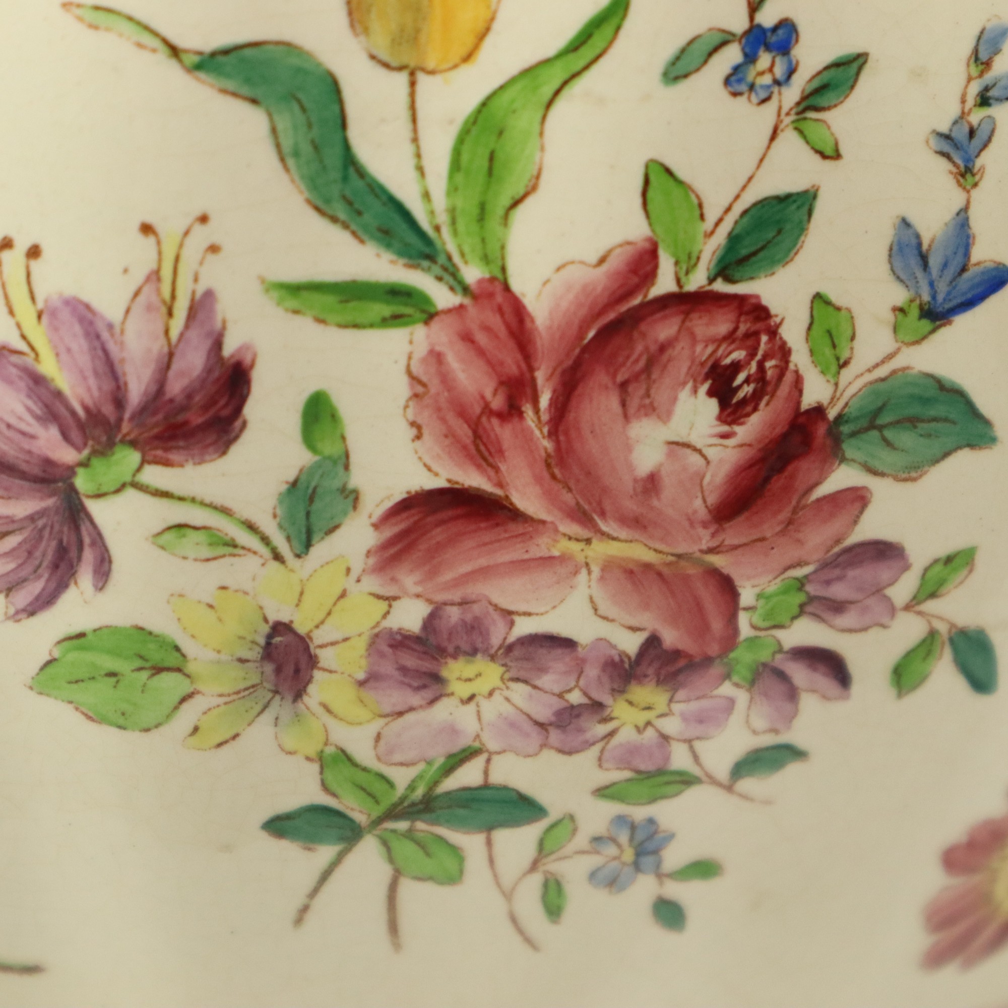 Grote Polychrome Bloempot Cache Pot Longchamp Frankrijk 36cm image 12