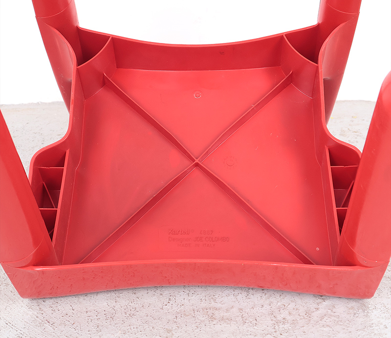Joe Colombo Universal Stoelen Rood, 1960s image 14