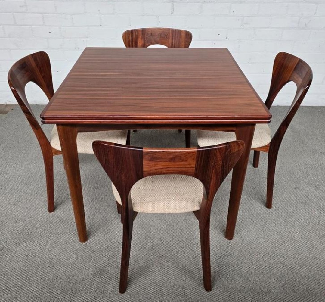 Vintage Set Van 4 Eetkamerstoelen, Nils Koefoed image 7