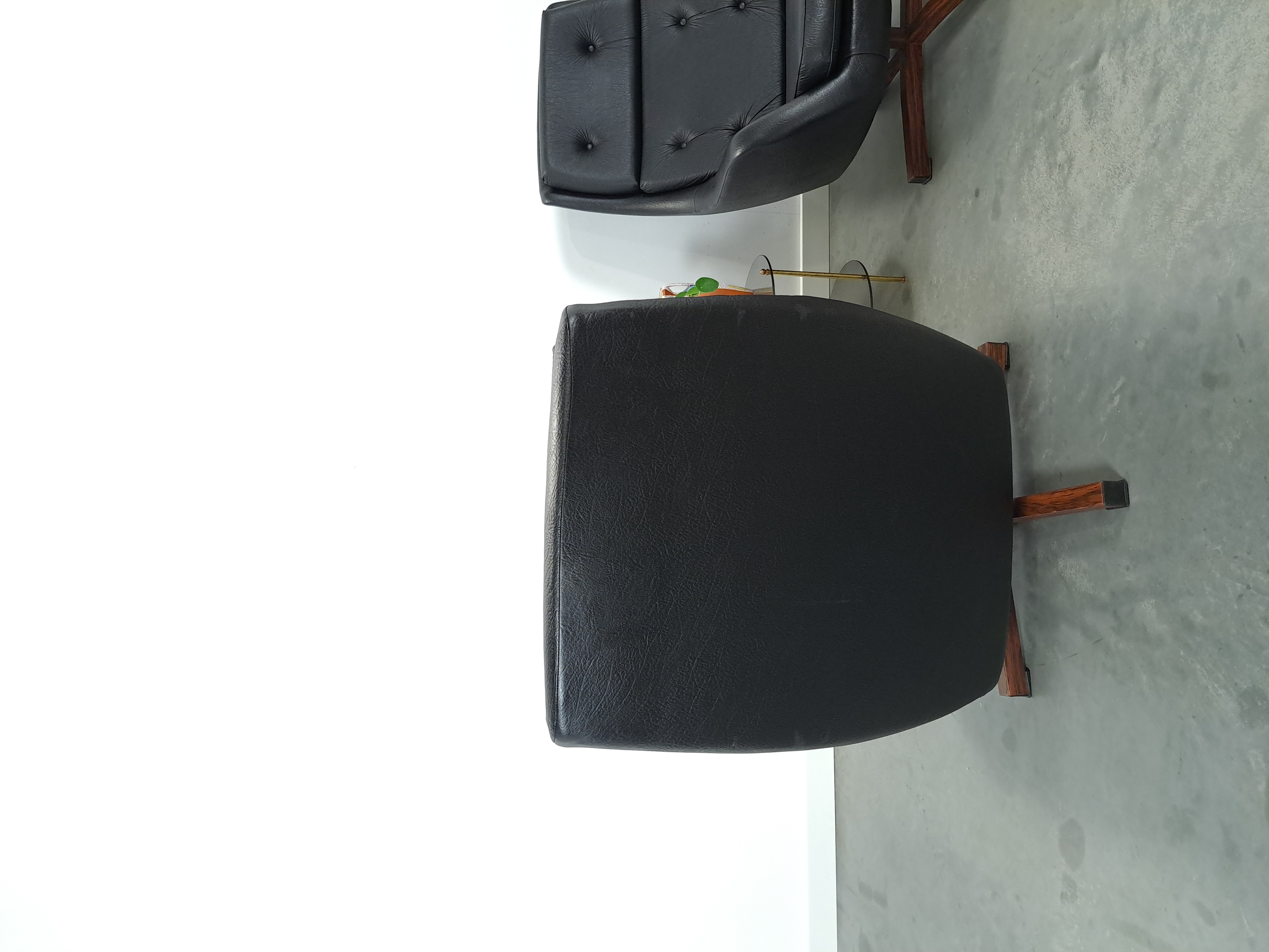Zwarte Skai Kunstleder Draaifauteuil Uit Zweden image 10
