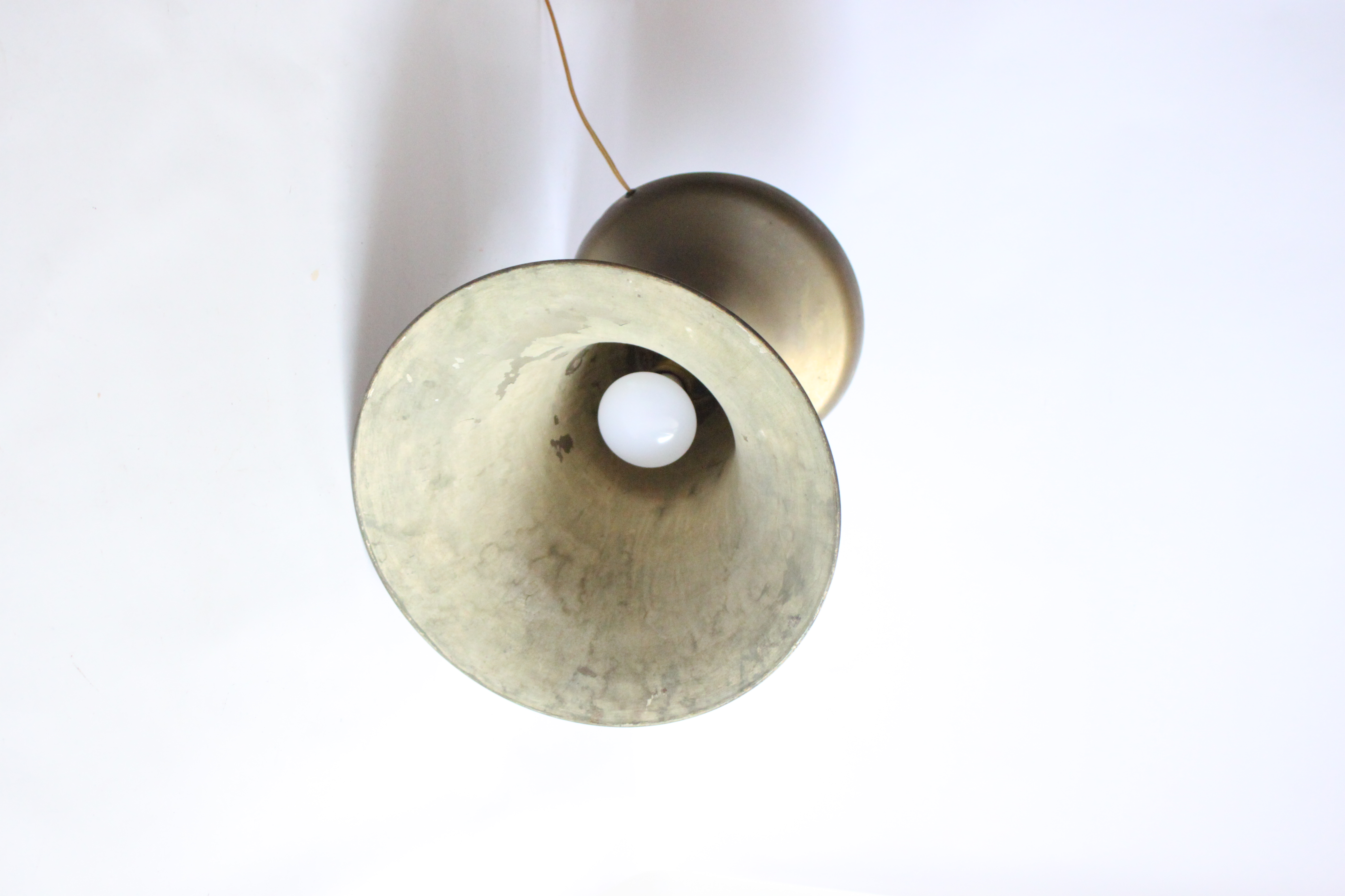 Large Brass Chalice Lamp, 1930s-1940s image 9