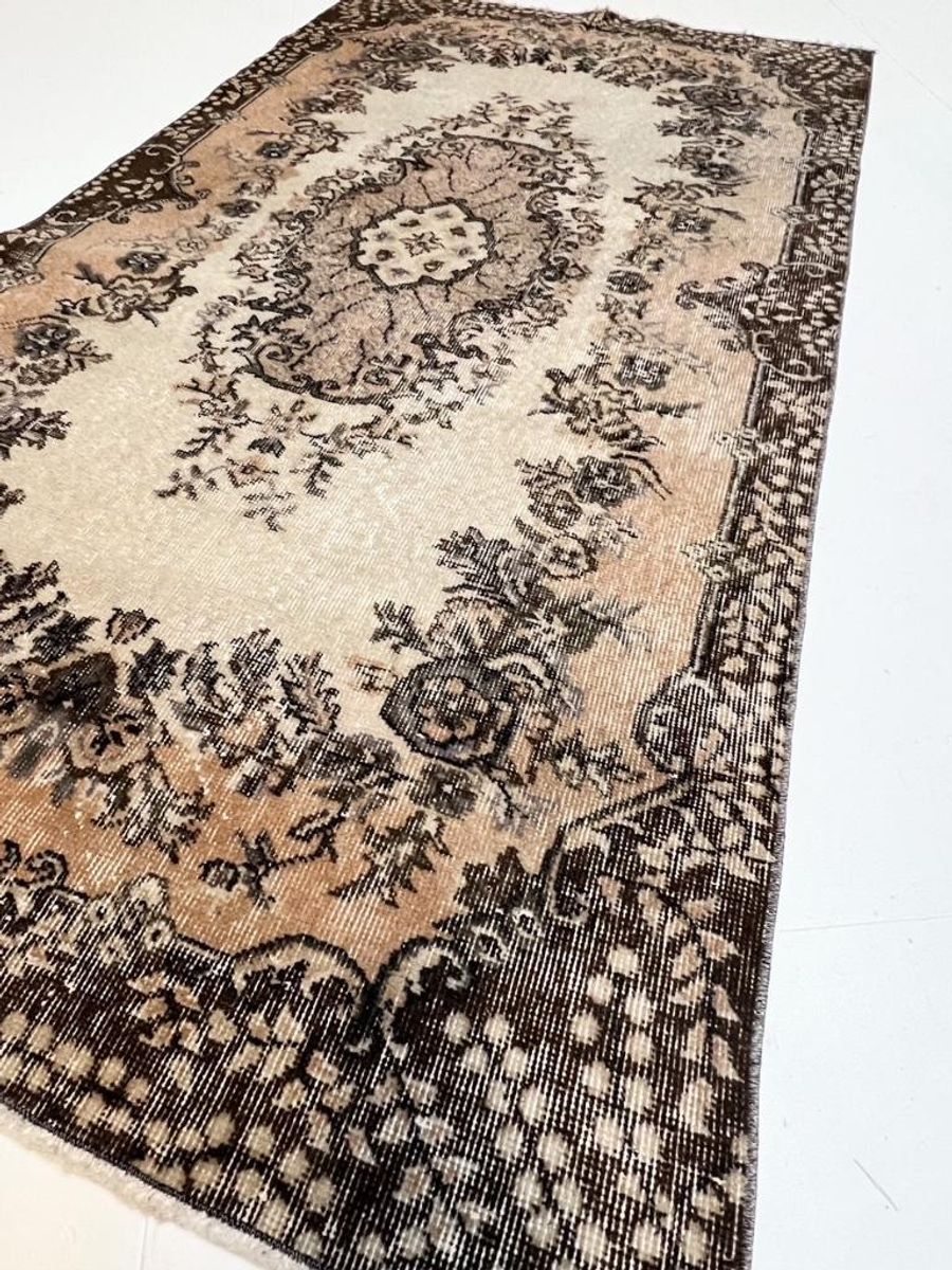 Bruin En Roze Vintage Yuruk Vloerkleed 112 X 207 Cm image 5