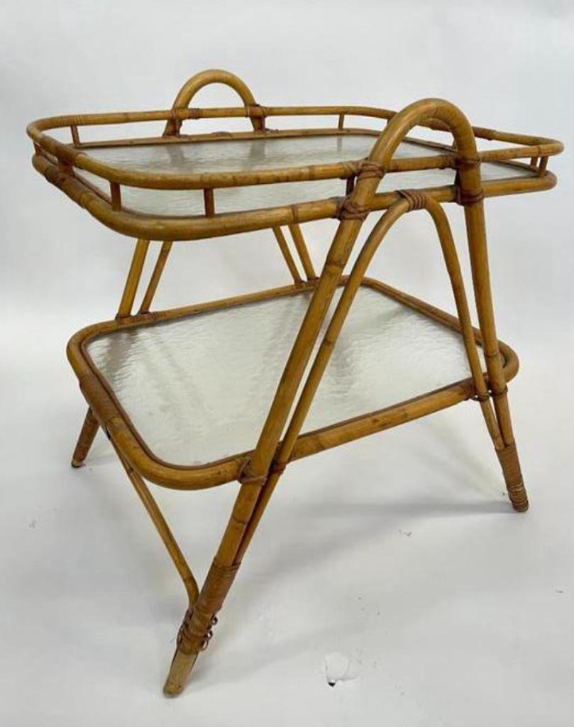 Vintage Rotan Tafel Bijzettafel Rohe Noordwolde Jaren 60 image 4
