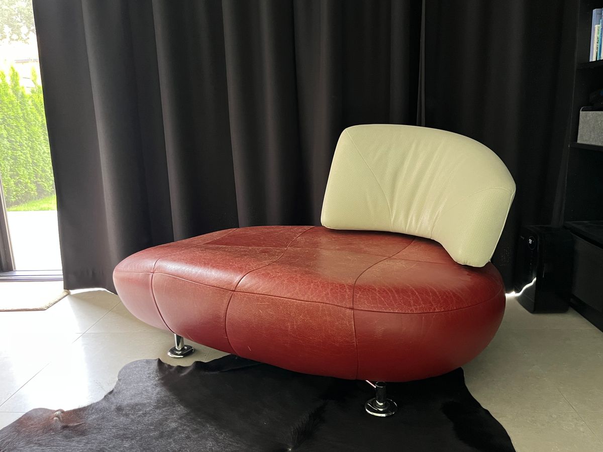 Leolux Kikko Chaise Longue Red/creme White image 2