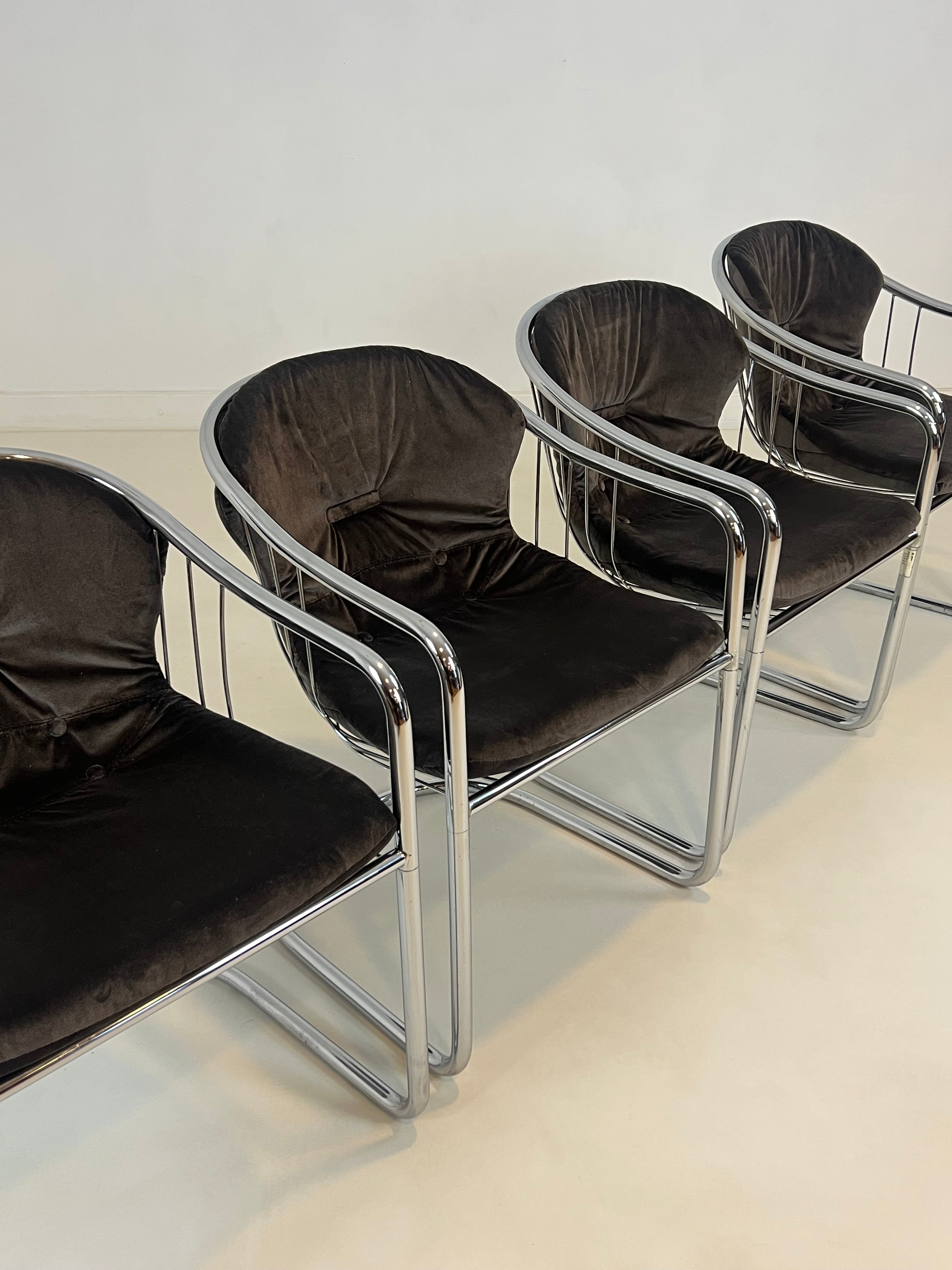Set Of 4 Gastone Rinaldi Dining Chairs For Rima image 3