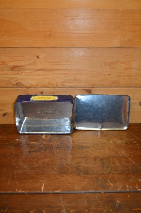 Donkerblauw Verkade Koekblik Met Meisje Met De Strik – Nostalgisch Design image 8