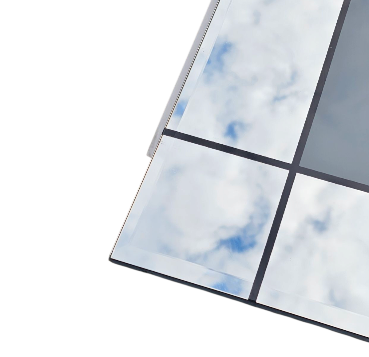 Large Mondrian Mirror / Can Be Used Vertically Or Horizontally / Facet Cut / image 6