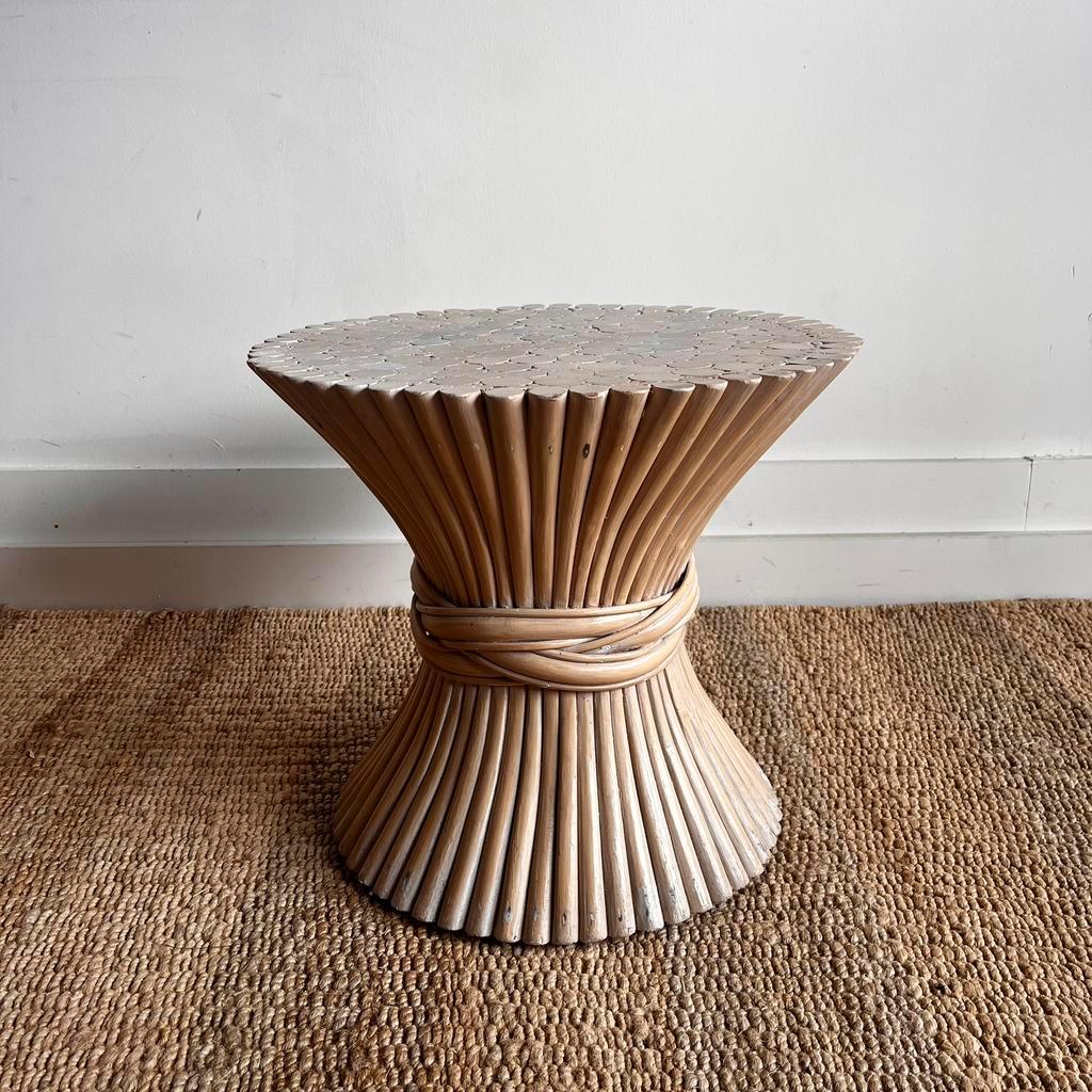 Mcguire Rotan Bamboe Salontafel Bijzettafel Vintage image 7