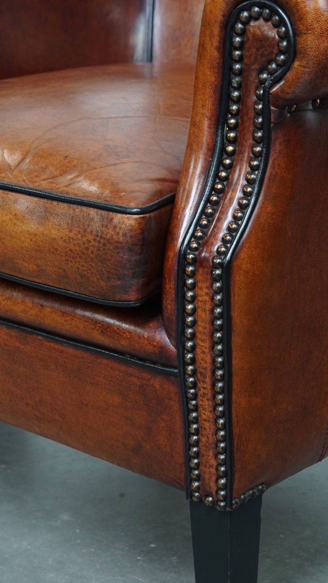 Set Van 2 Zeer Mooie Sierlijke Schapenleren Armchairs Met Een Luxe Afwerking image 13