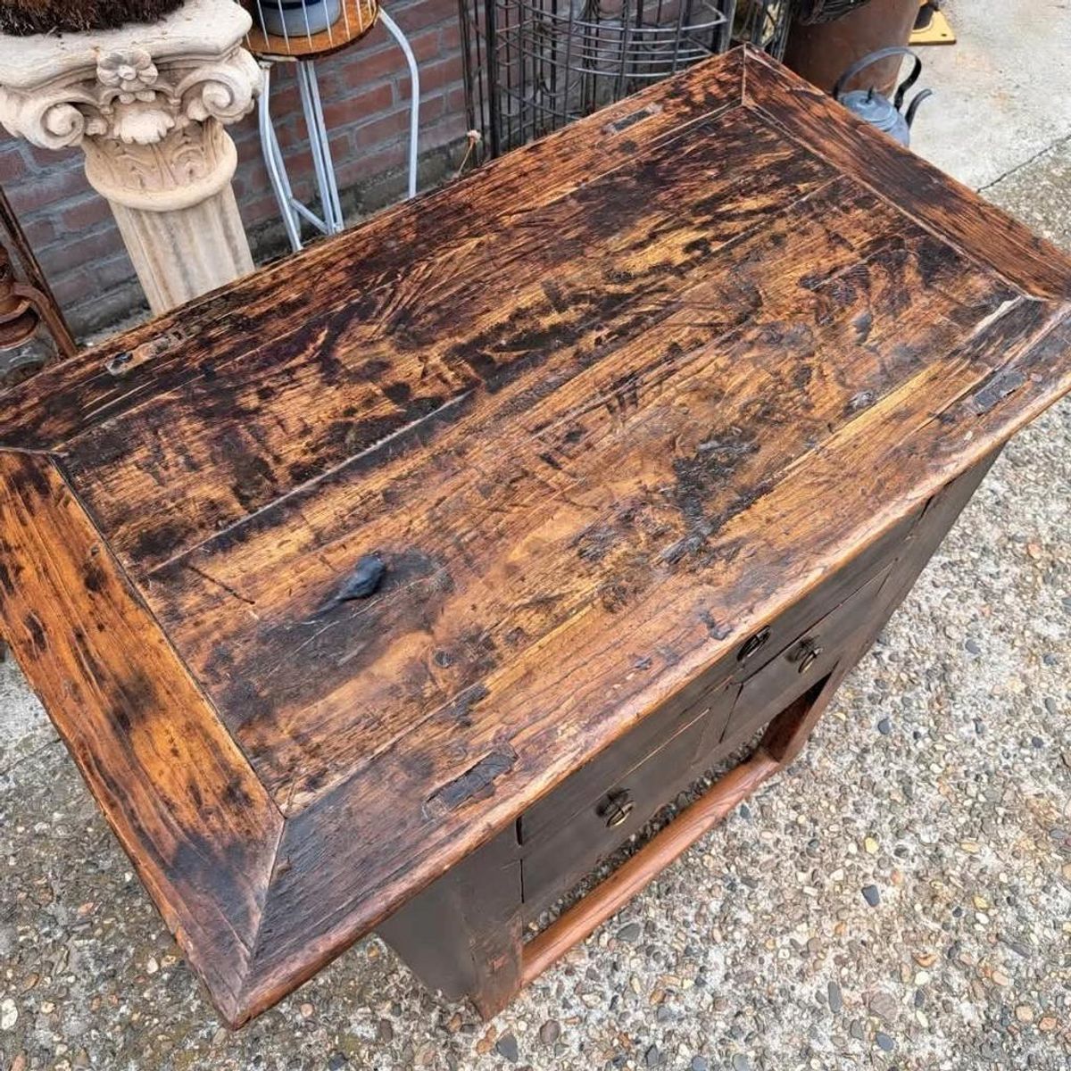 Antiek Aiziatisch Ladekastje, Dressoir, Altar, Bijzettafel image 5