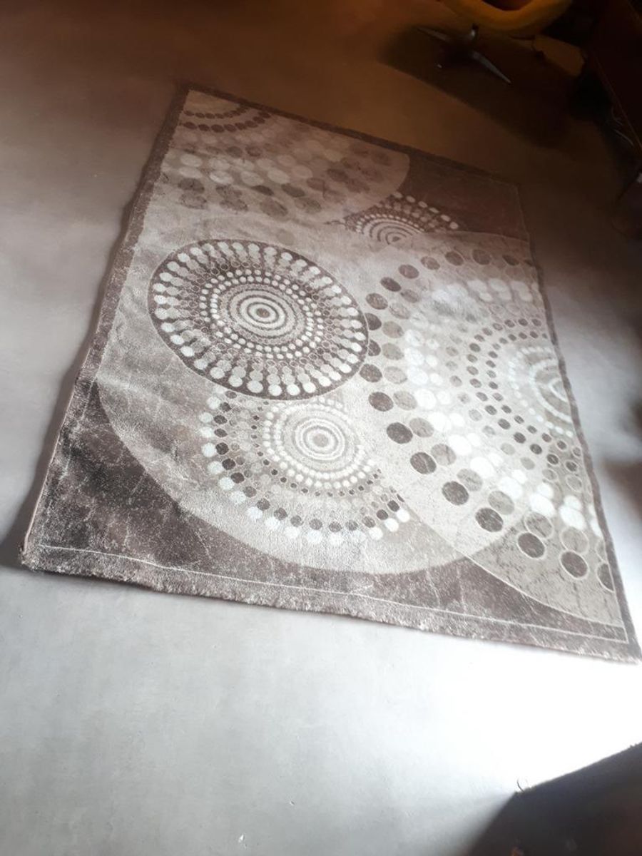 Retro Vloerkleed Taupe Creme Bruin Mandala Vloerkleed image 4