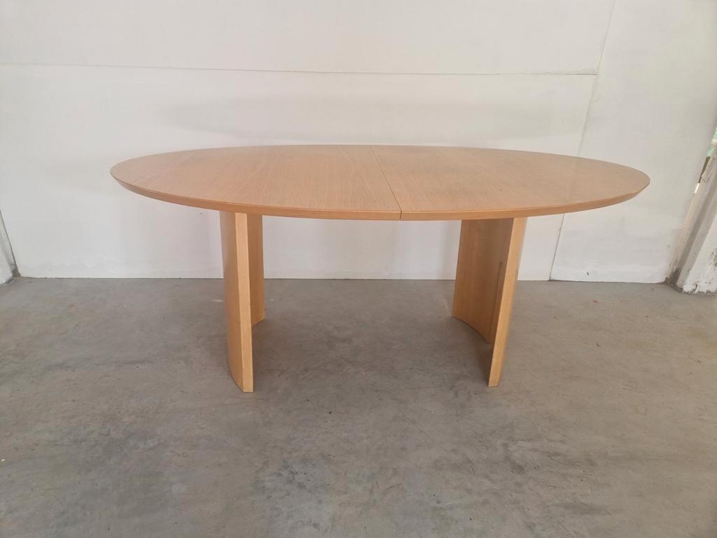 Vintage Massief Houten Ovale Uitschuifbare Eettafel Design image 5