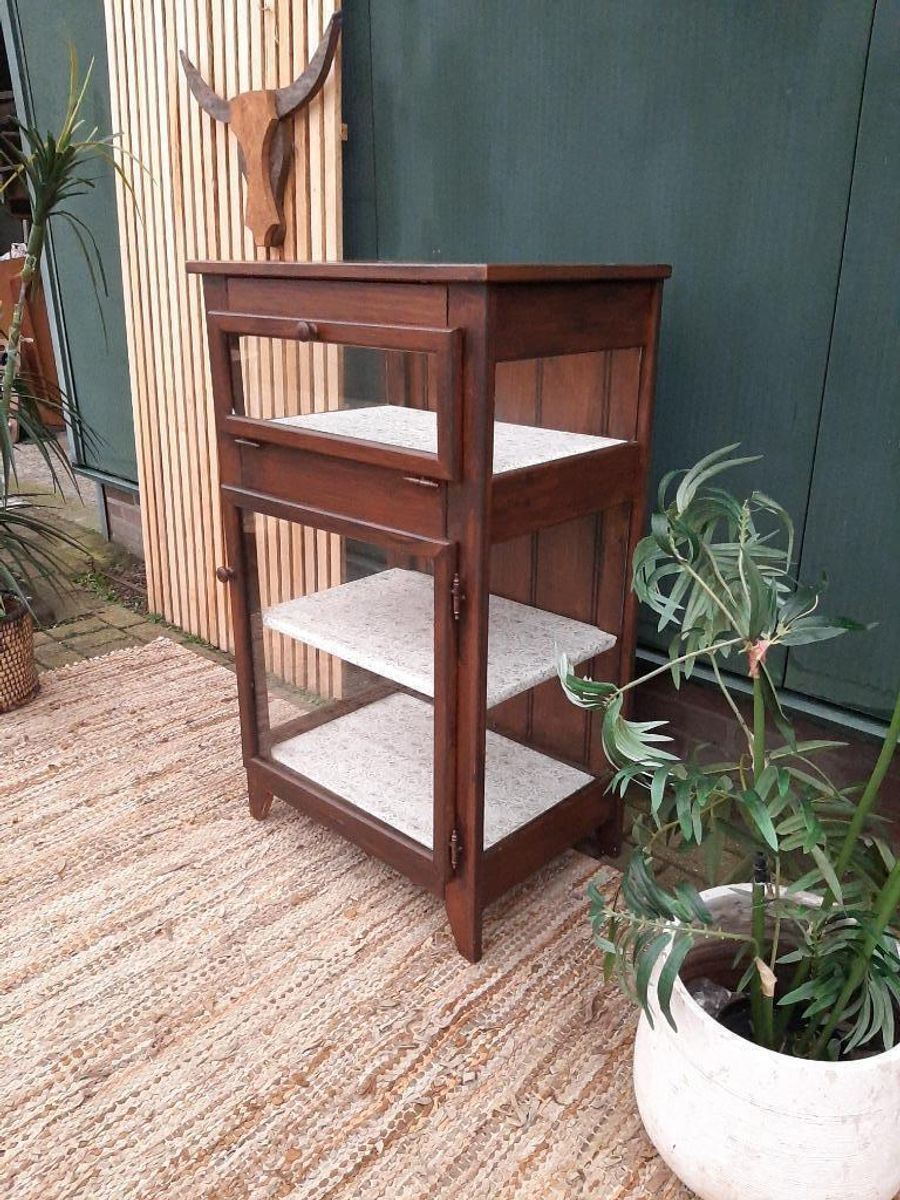 Vintage Vitrine Toonbankkastje Theekastje Oud Kastje Display image 14