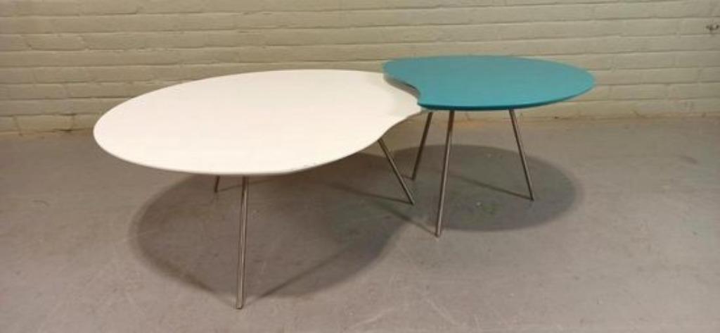 Set Van 2 Modulaire Salontafels, Kidney Shape image 18