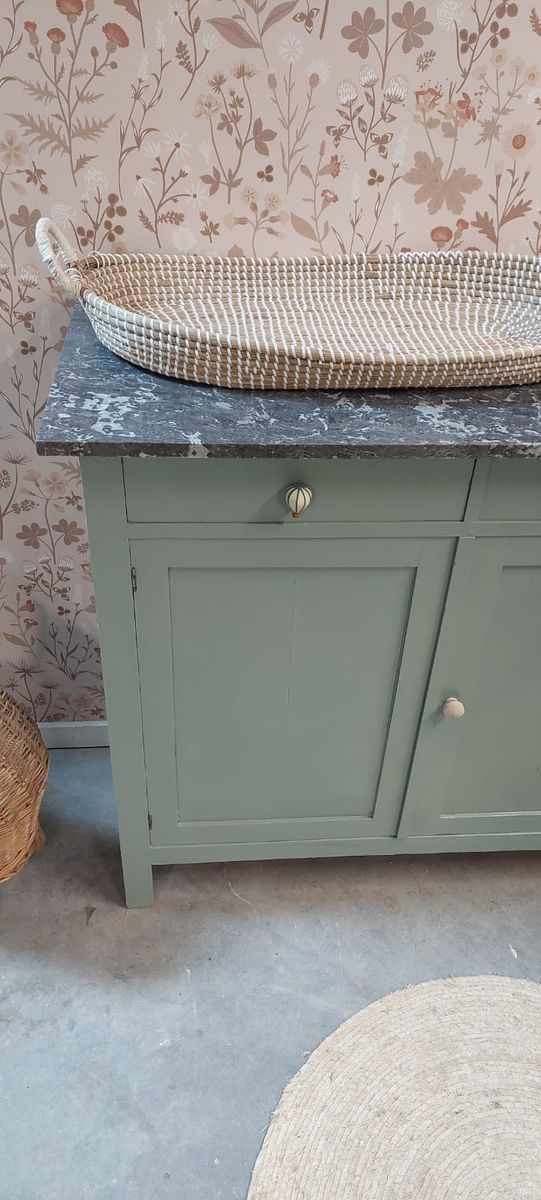 Vintage Groene Commode Met Marmeren Blad ‘eden’ image 15