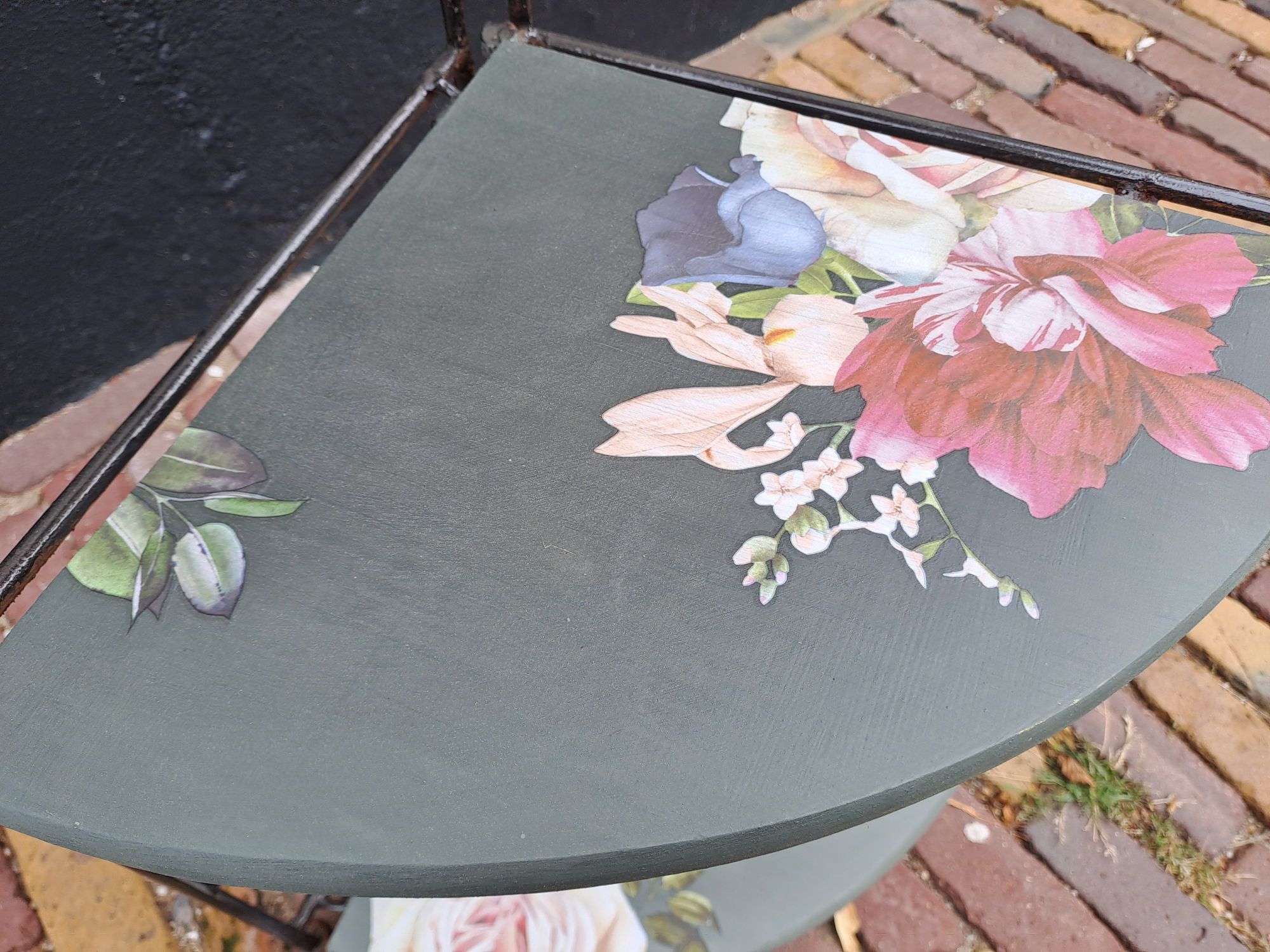 Etagiere - Plantentafel - Hoekkast - Groen-bloemen image 6