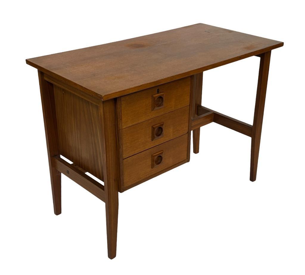 Vintage Bureau Jaren 60 Compacte Werkplek Teak Design image 5