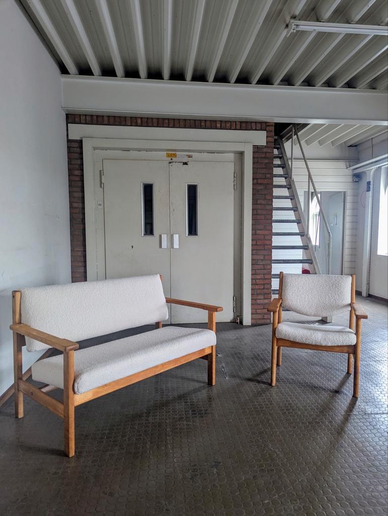 Deense Design 2-zits Bank & Fauteuil Hans Wegner Voor Getama image 2