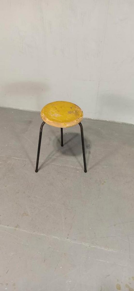 Vintage Industriëlle Kruk, Geel image 11