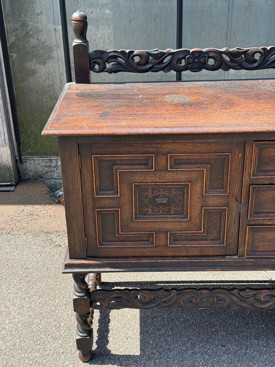 Jacobean Style Carved Oak Sideboard image 4