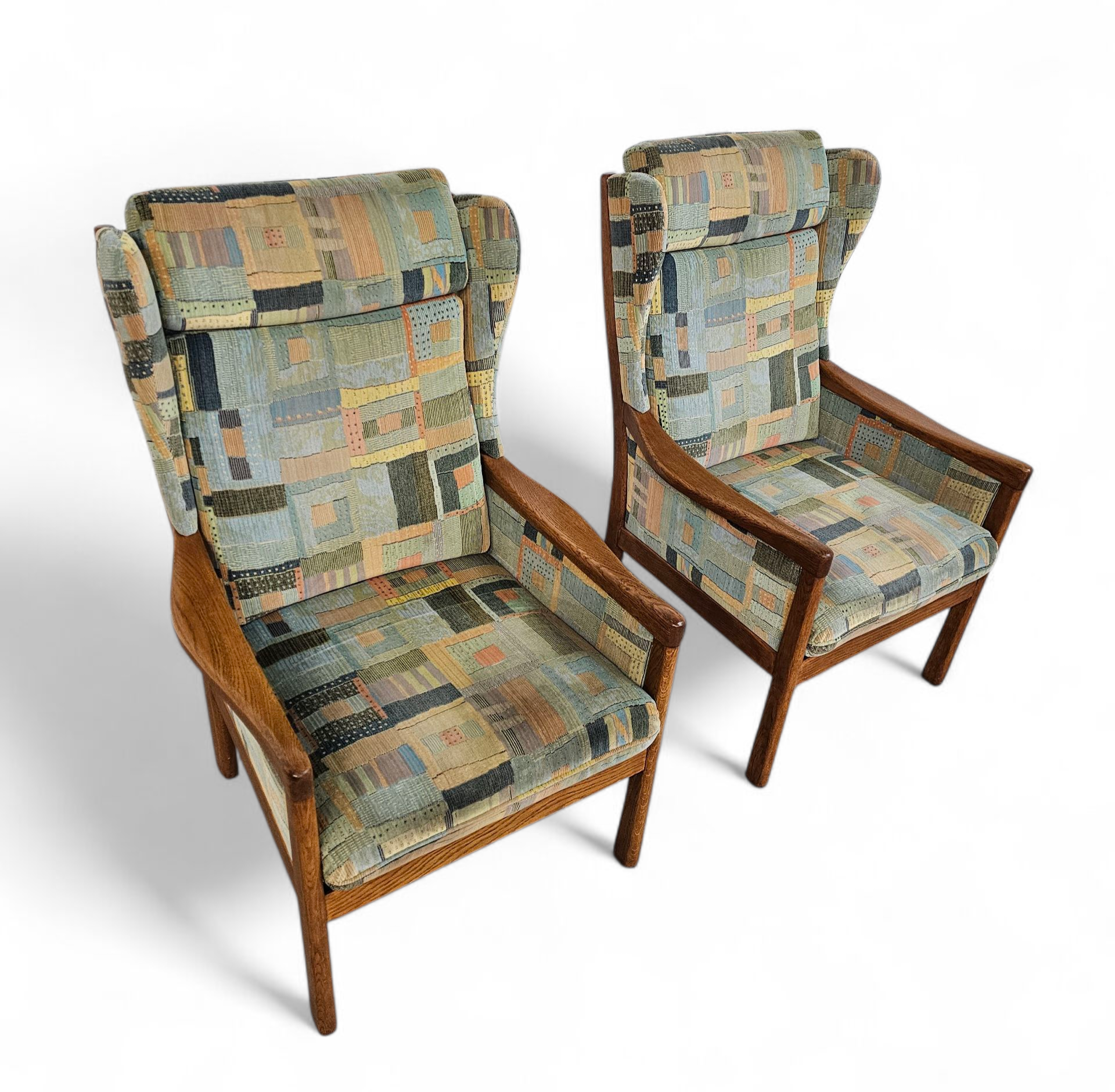 2 X Casala Wingback / Lounge / Armchair In Top Condition / 4 Small Cushions / 1960s image 2