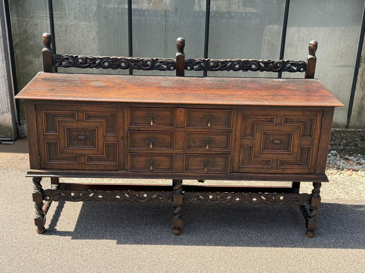 Jacobean Style Carved Oak Sideboard image 10