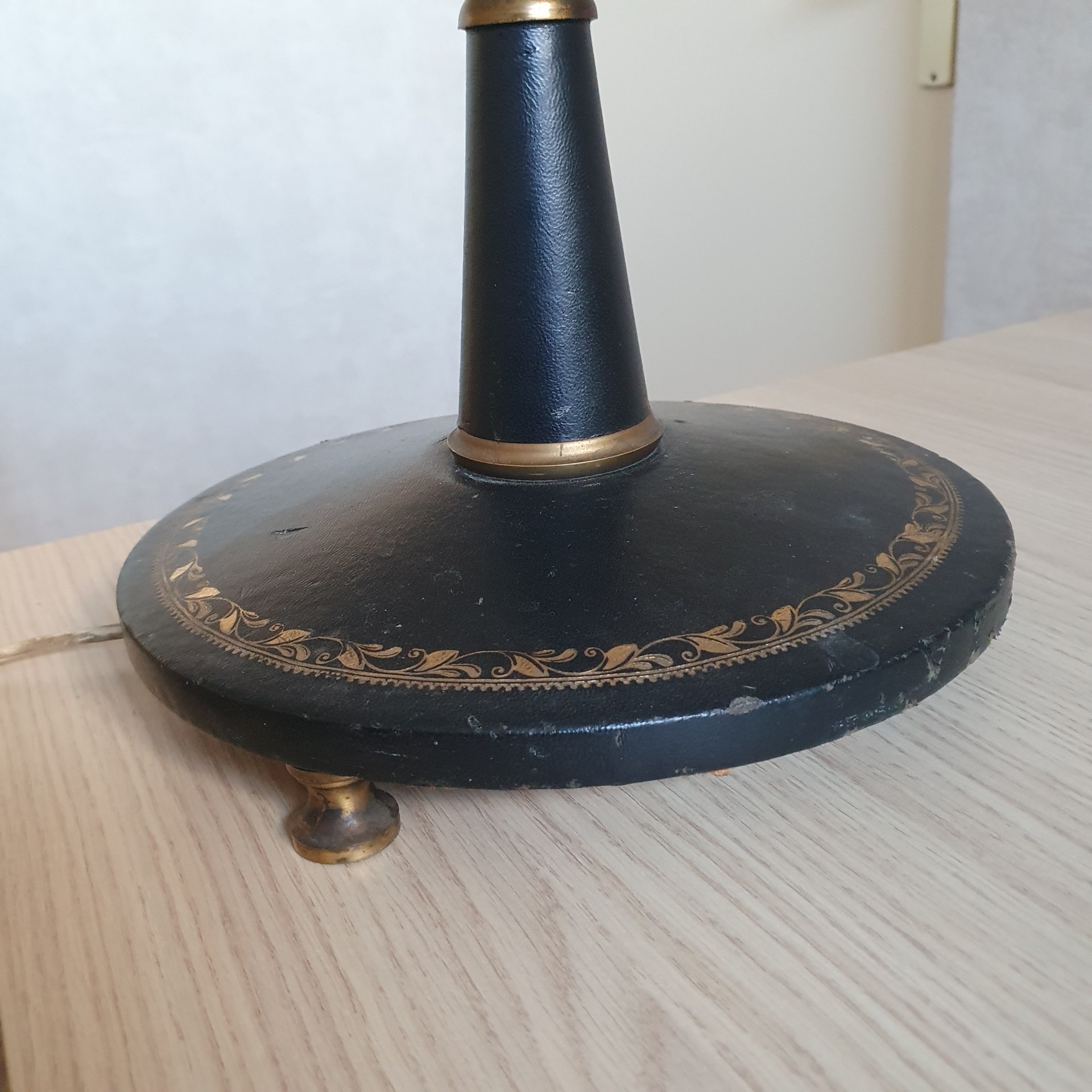 Klassiek - Vloerlamp - Staande Lamp - Met Leder Omkleed -1950 image 16