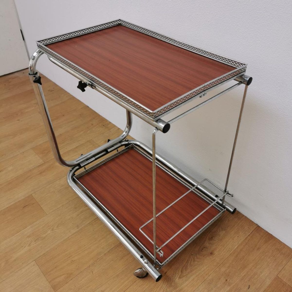 Vintage Mid Century Trolley Barcart Drankenkar Butlerwagen Serveerwagen 1 image 3