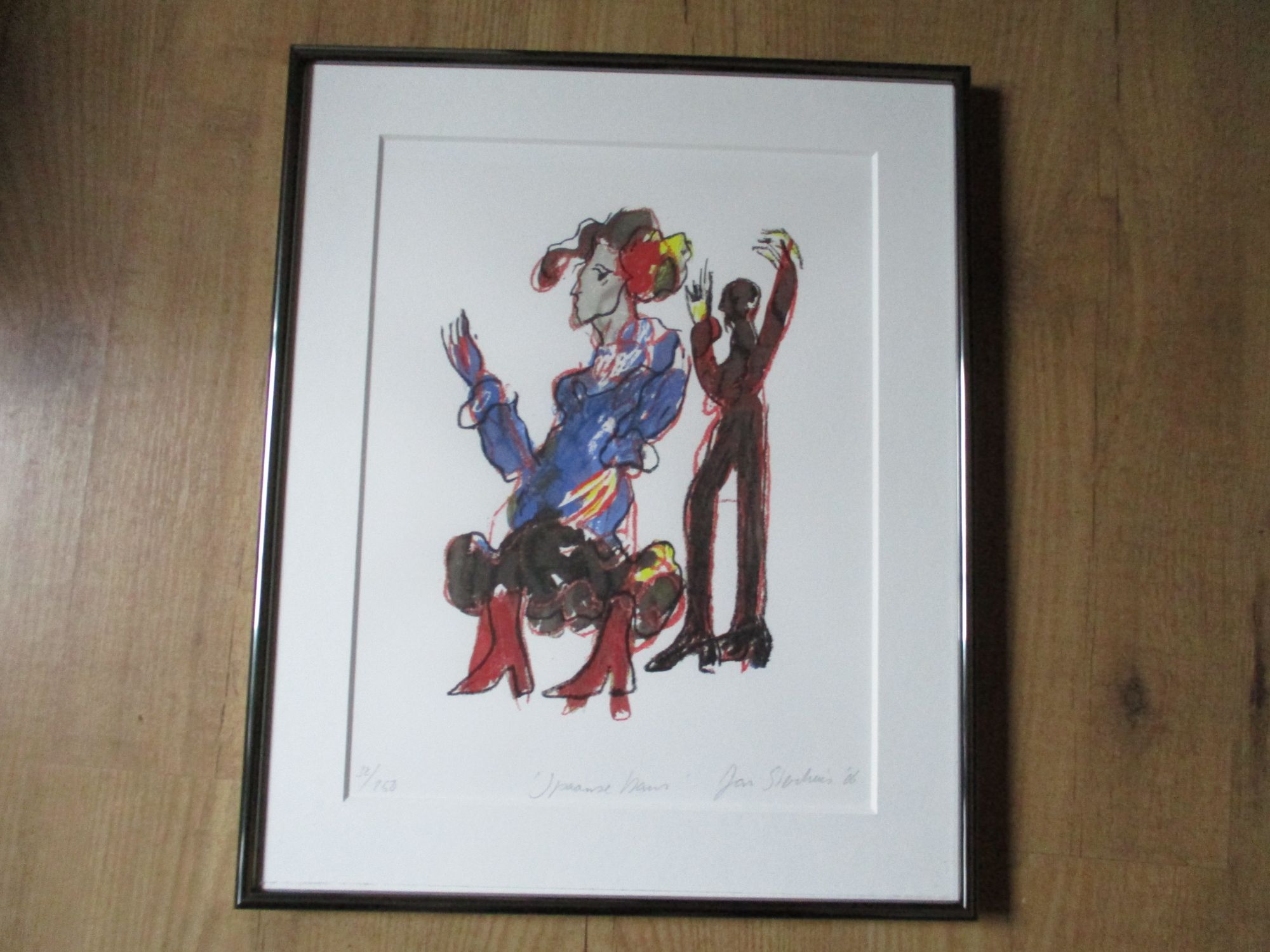 Jan Sierhuis Litho Spaanse Dans 2006 Expressionisme Vintage image 2