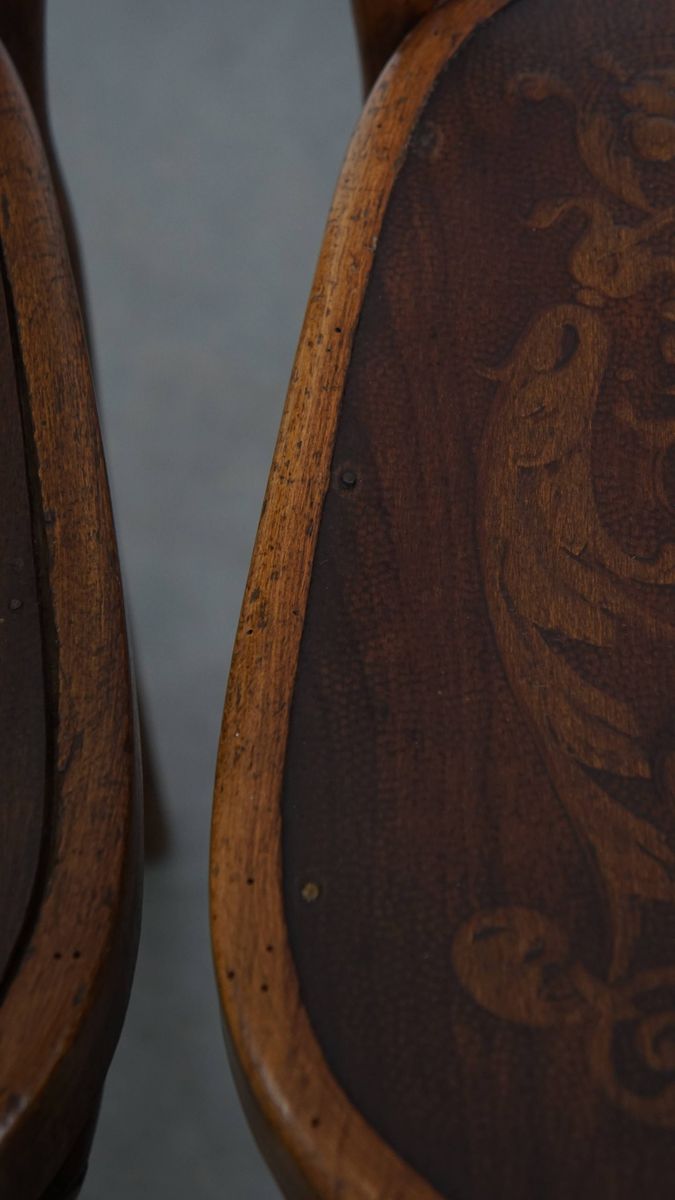 Set Van 2 Originele Jacob En Josef Kohn Bentwood Thonet Design Stoelen Uit Begin 20e Eeuw image 11
