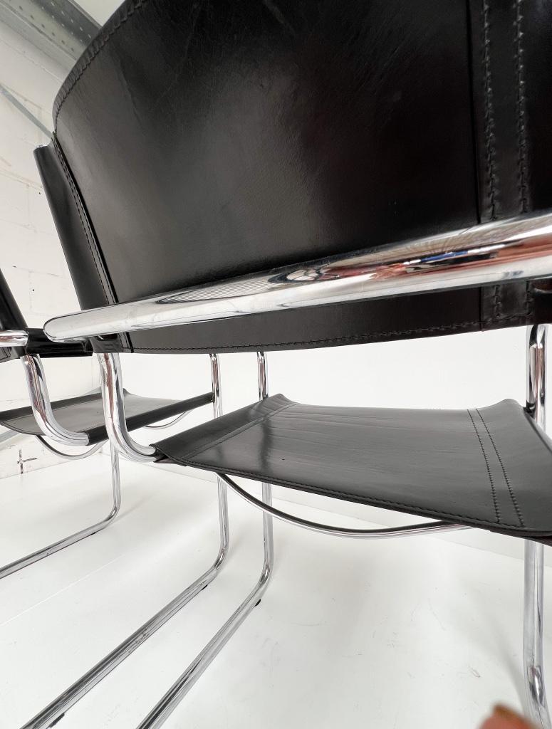 Set Van 4 Lederen Mart Stam S34 Stoelen, 1970's image 16